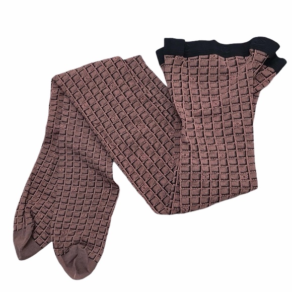 CHANEL COLLANT FANTAISIE JACQUARD FANCY TIGHTS - Picture 1 of 15
